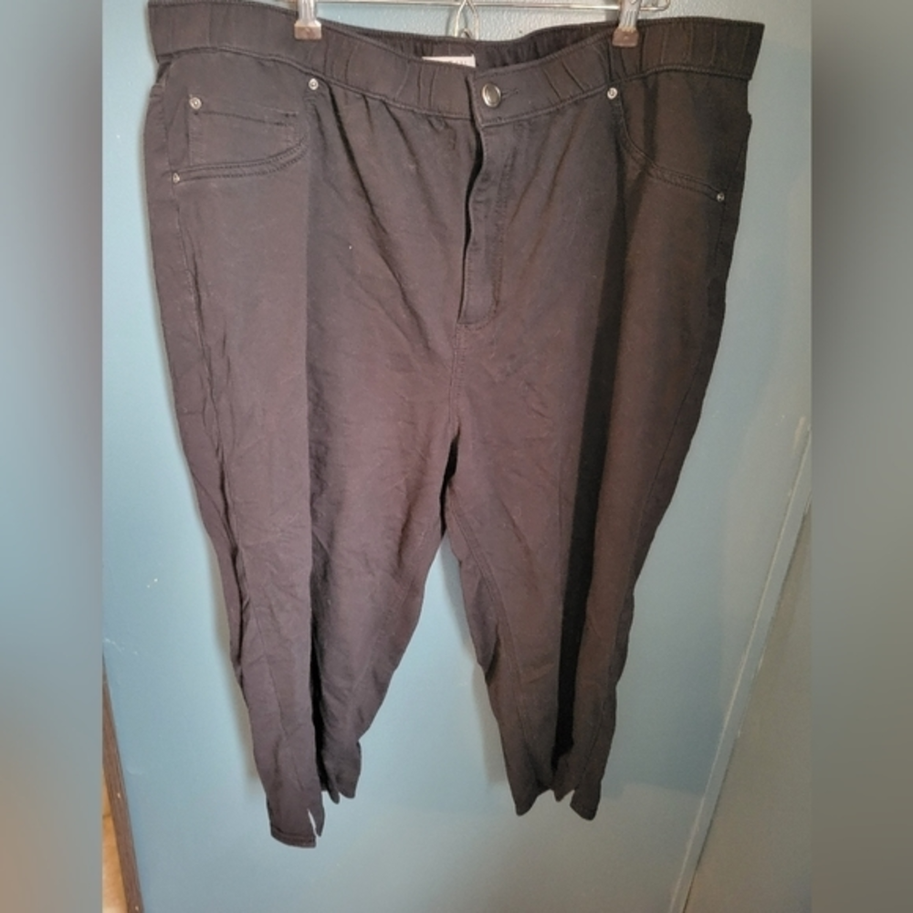 Catherine's fly front knit jean size 2X 22/24W cropped